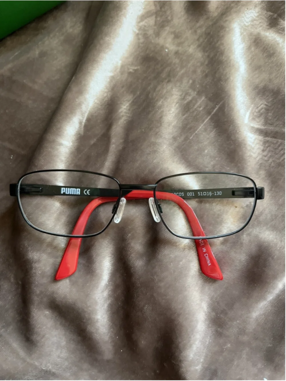 PUMA KIDS Eyeglasses Frame Boys Youth PJ00110C0S 5106-130 Black/Red SEE PHOTOS